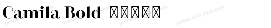Camila Bold字体转换